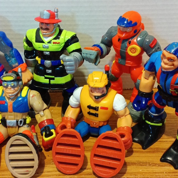 Rescue Heroes set of 8 action figures 6 in tall good condition by Mattel 2002 - Picture 5 of 6